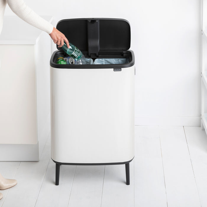 Brabantia Bo Touch Bin Hi Afvalemmer 2 x 30 L - Wit