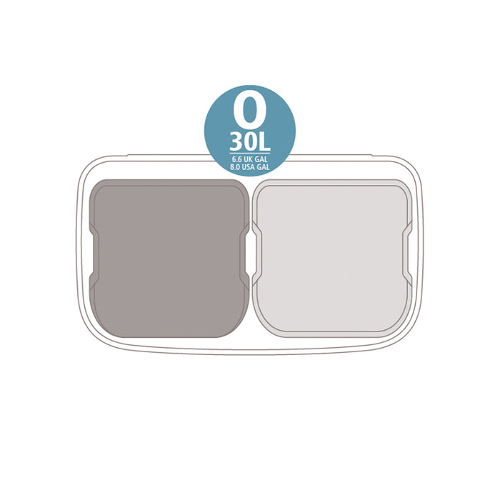 Brabantia Bo Touch Bin Hi Afvalemmer 2 x 30 L - Wit