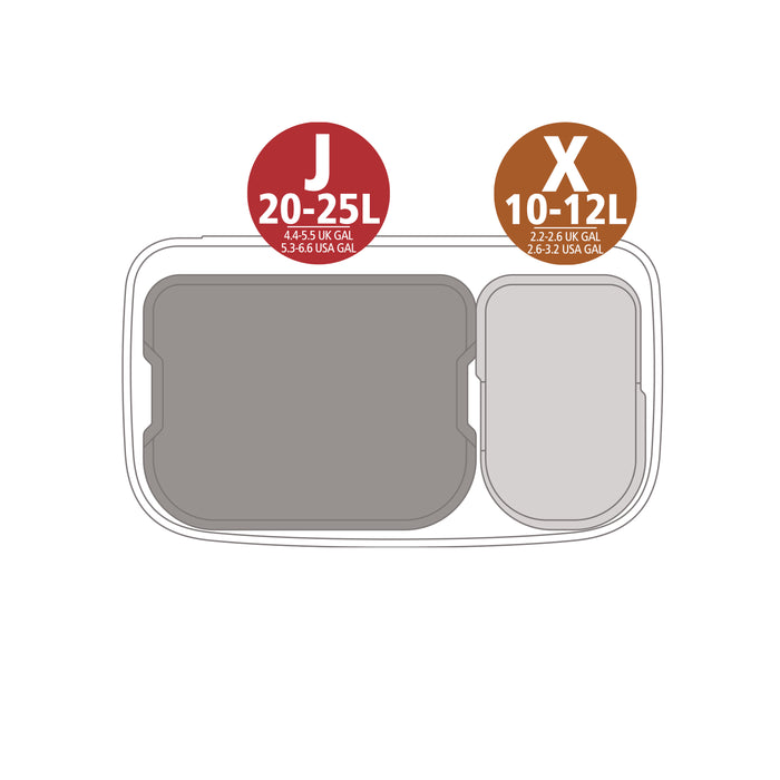 Brabantia Bo Touch Bin Afvalemmer 11 + 23 L - Mineral Concrete Grey