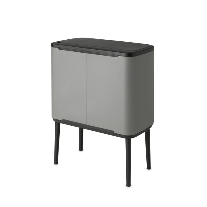Brabantia Bo Touch Bin Afvalemmer 11 + 23 L - Mineral Concrete Grey