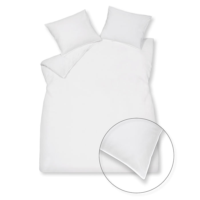 Vandyck Washed Cotton Dekbedovertrek 140 x 200/220 cm - Wit