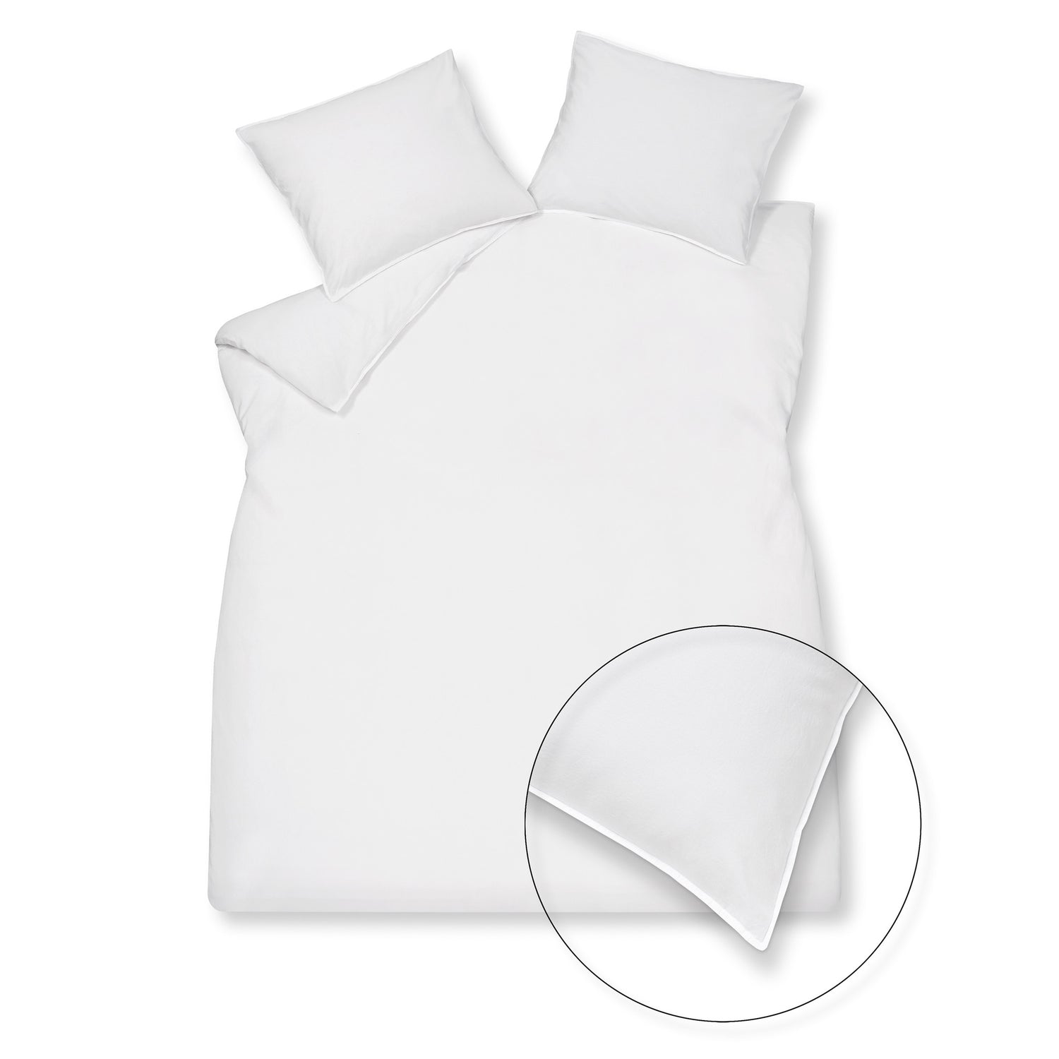 Vandyck Washed Cotton Dekbedovertrek 240 x 200/220 cm - Wit