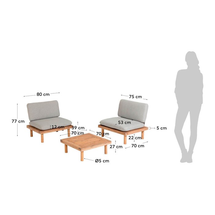 Kave Home Viridis Loungeset - 4 personen