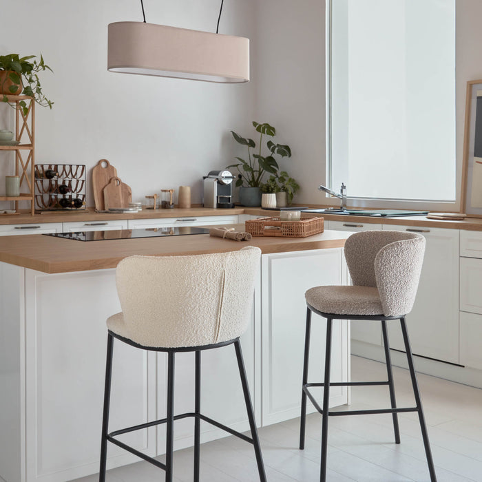 Kave Home Ciselia Barkruk - Wit