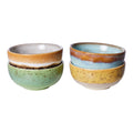 HKliving 70's Ceramics Kommetjes Ø 8,3 cm - Set van 4 - Castor