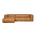 WOOOD Bean Hoekbank met Chaise Longue Links - Eco-leder - Cognac