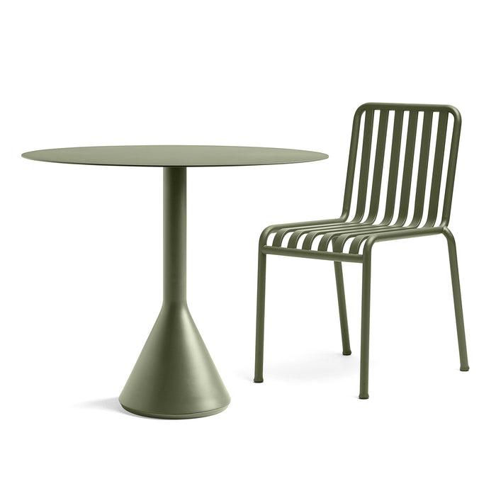 HAY Palissade Cone Tafel Ø 90 cm - Olijfgroen