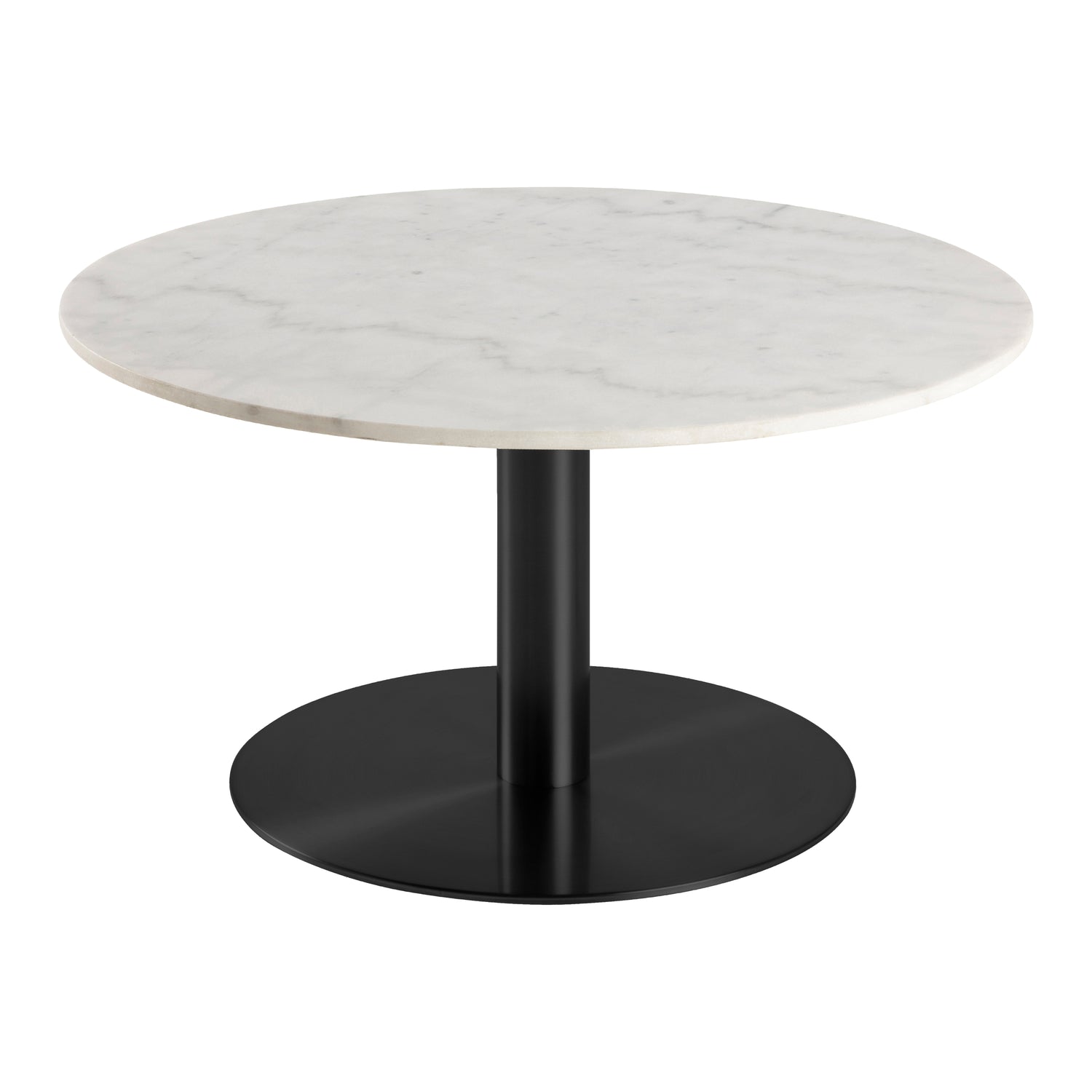 by fonQ Marble Salontafel Marmer - Ø 80 - Wit/Zwart