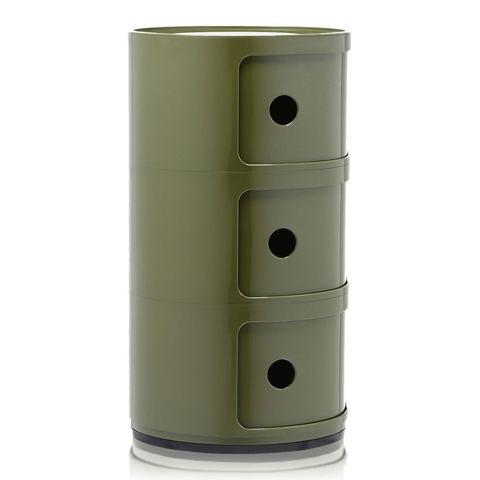 Kartell Componibili Kast - 3 Modules - Mosgroen
