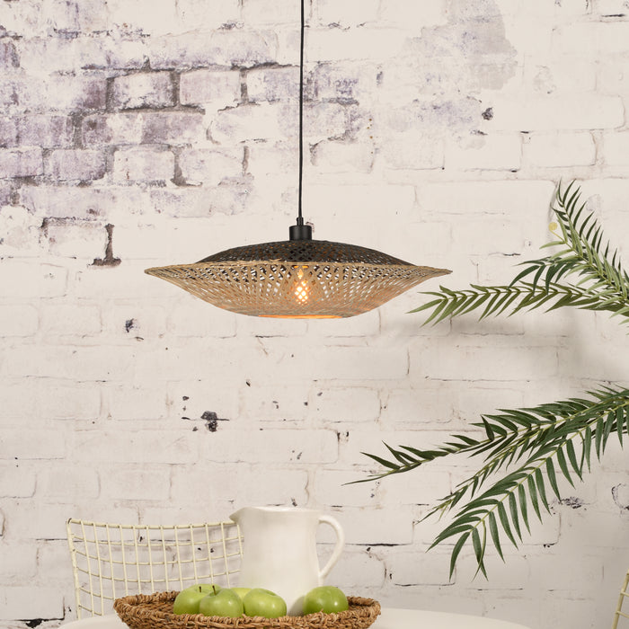 GOOD&MOJO Kalimantan Hanglamp Plat - Ø44cm - Naturel
