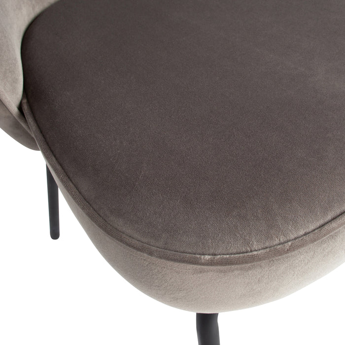 WOOOD Admit Eetkamerstoel - Fluweel Khaki