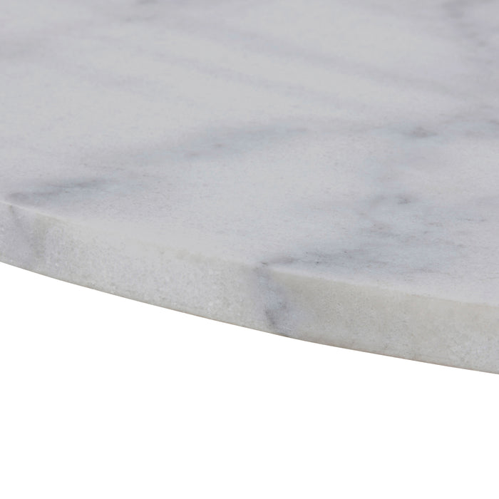 by fonQ Marble Eettafel Marmer - Ø 110 cm - Wit/Zwart