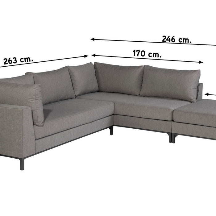 WOOOD Sicilië Loungeset All Weather – Rechts - Taupe