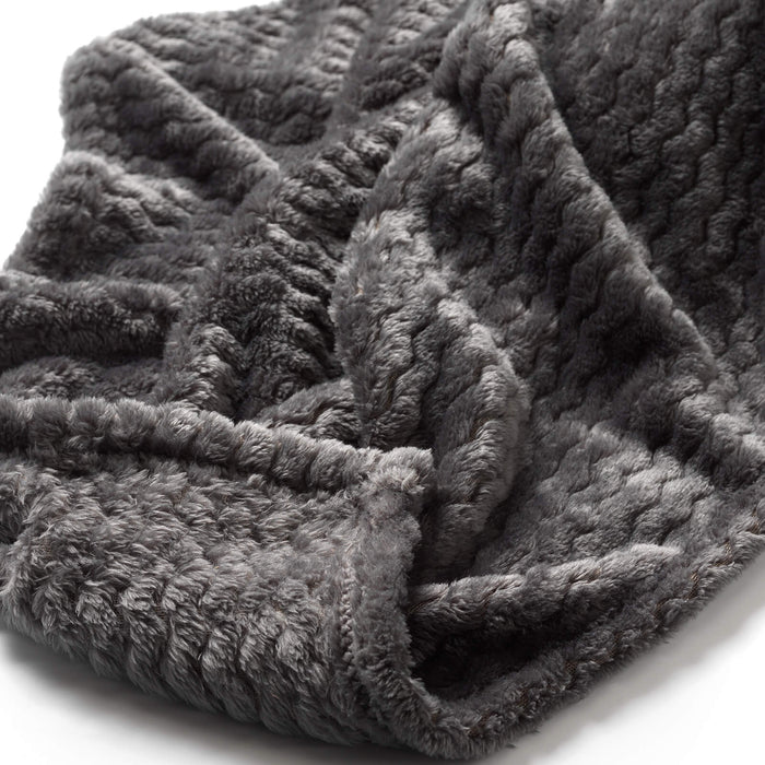 Dutch Decor plaid MARA - 150x200 cm Charcoal Gray