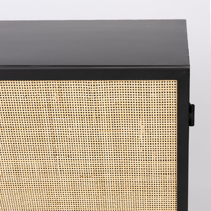 by fonQ Wave Opbergkast - H 145 x B 70 cm - Zwart