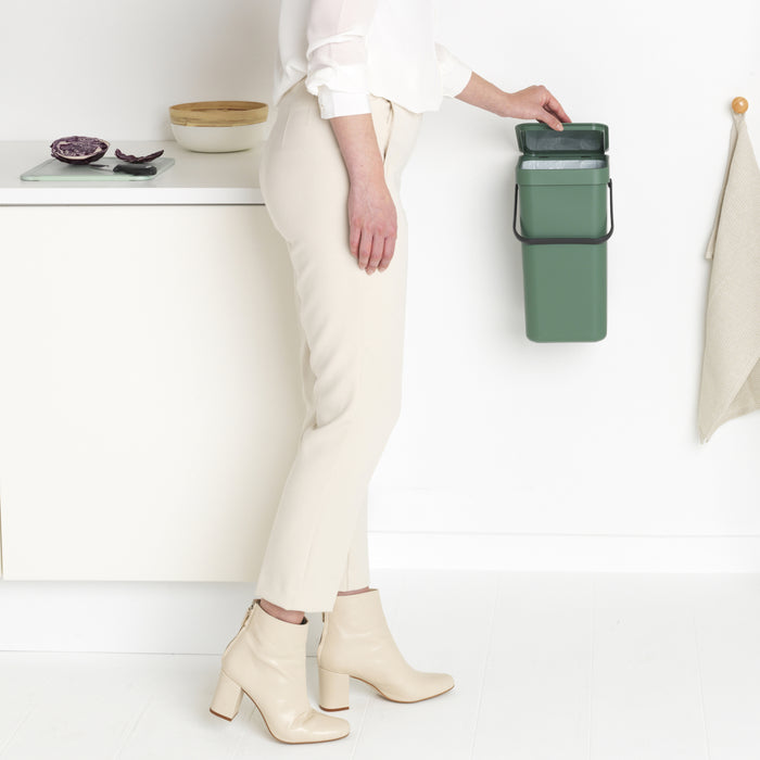 Brabantia Sort & Go Afvalemmer / Opberger 12 L - Groen
