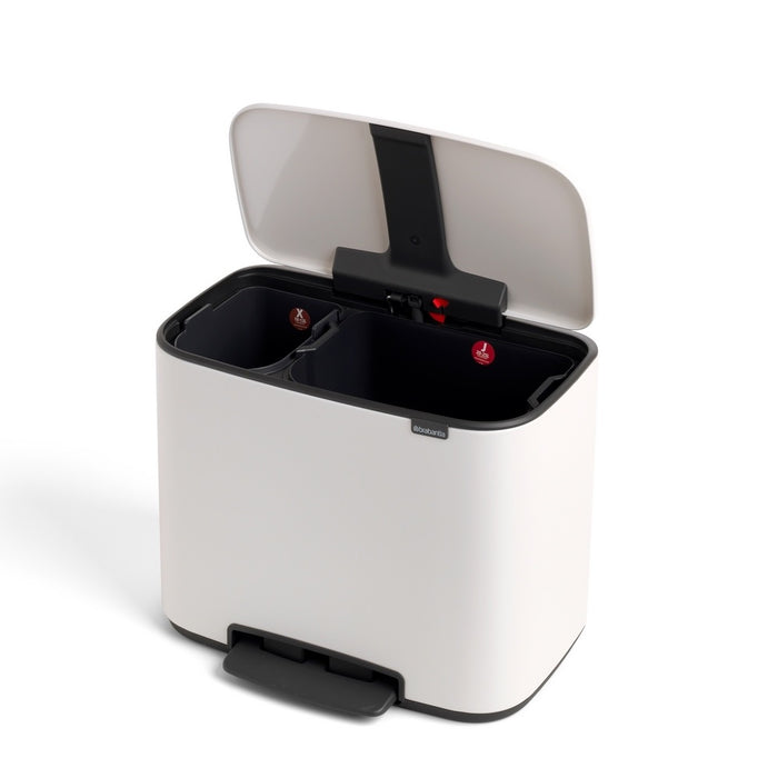 Brabantia Bo Pedaalemmer 11 +  23 L - Wit