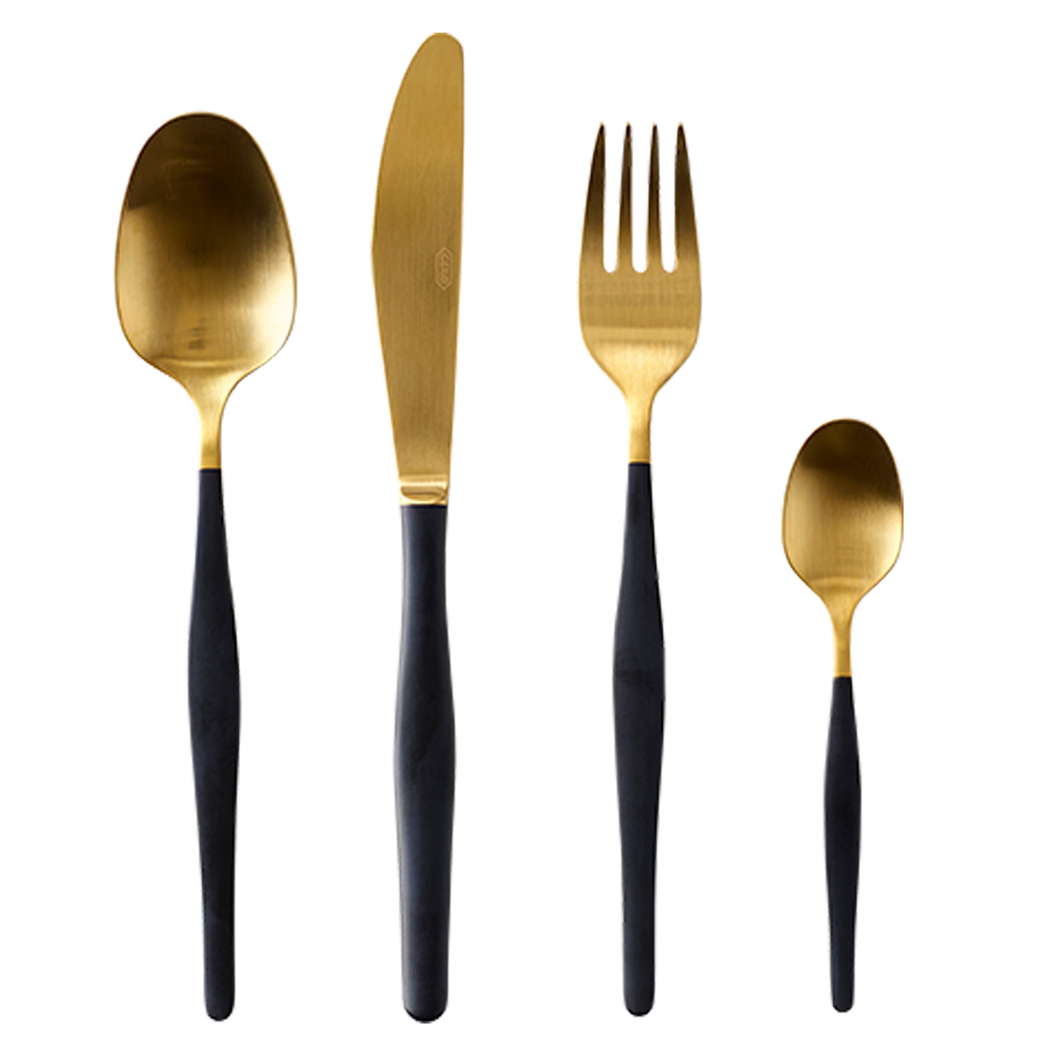 Gero Roos bestekset 24-delig - Zwart/Goud