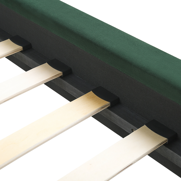 Beliani-MARVILLE -Tweepersoonsbed-Smaragdgroen-180 x 200 cm-Fluweel