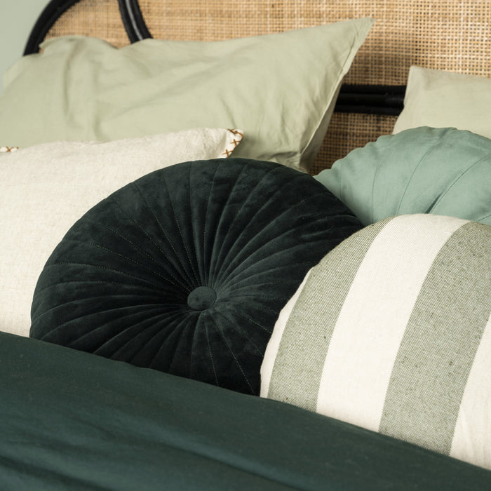 vtwonen Bold Round Sierkussen Ø 40 cm - Groen