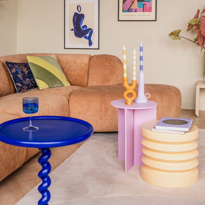 HAY Slit Table Wood Round Bijzettafel -  Ø 35 cm - Pink