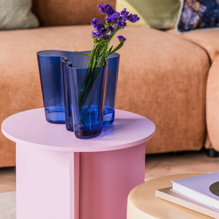 HAY Slit Table Wood Round Bijzettafel -  Ø 35 cm - Pink