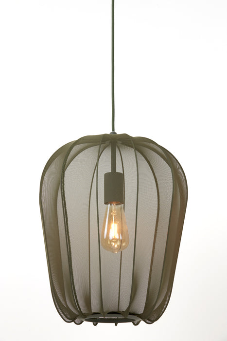 Light & Living Plumeria Hanglamp - M - H 40 x Ø 34 cm - Donkergroen