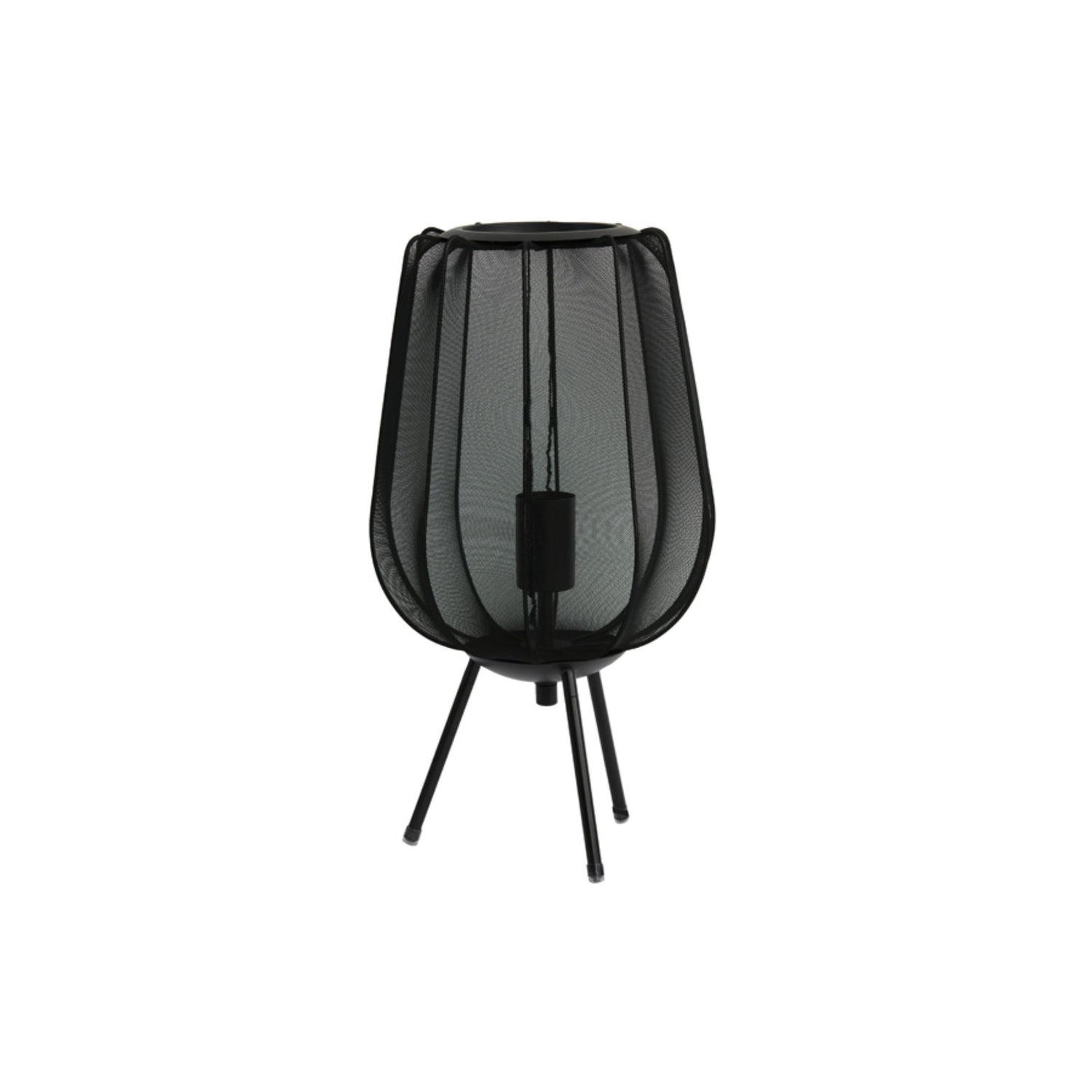 Light & Living Plumeria Tafellamp - H 45 x Ø 25 cm - Zwart