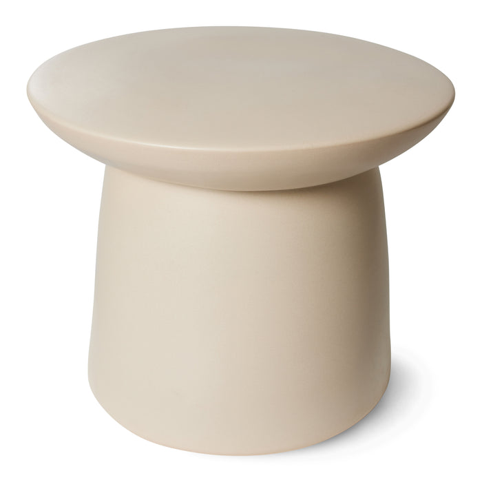 HKliving Earthenware Bijzettafel L - Cream