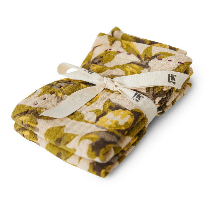 HKliving Mediterranean Olive Servetten - Set van 2