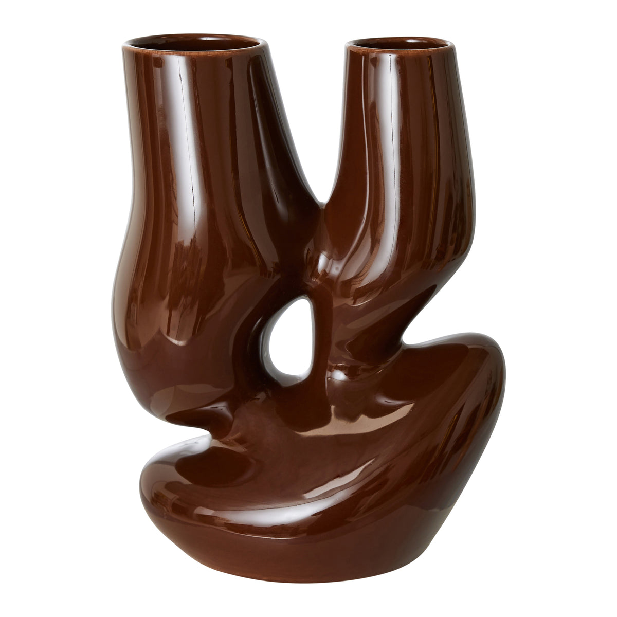 HKliving Organic Vaas - Maat L - Espresso