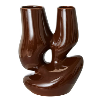 HKliving Organic Vaas - Maat L - Espresso