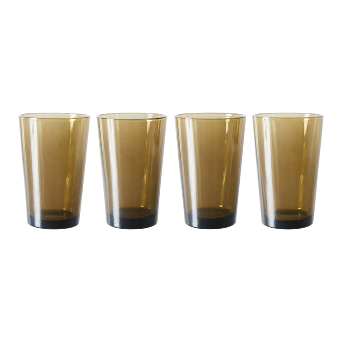 HKliving 70's Glassware Theeglas 0,4 L - Set van 4