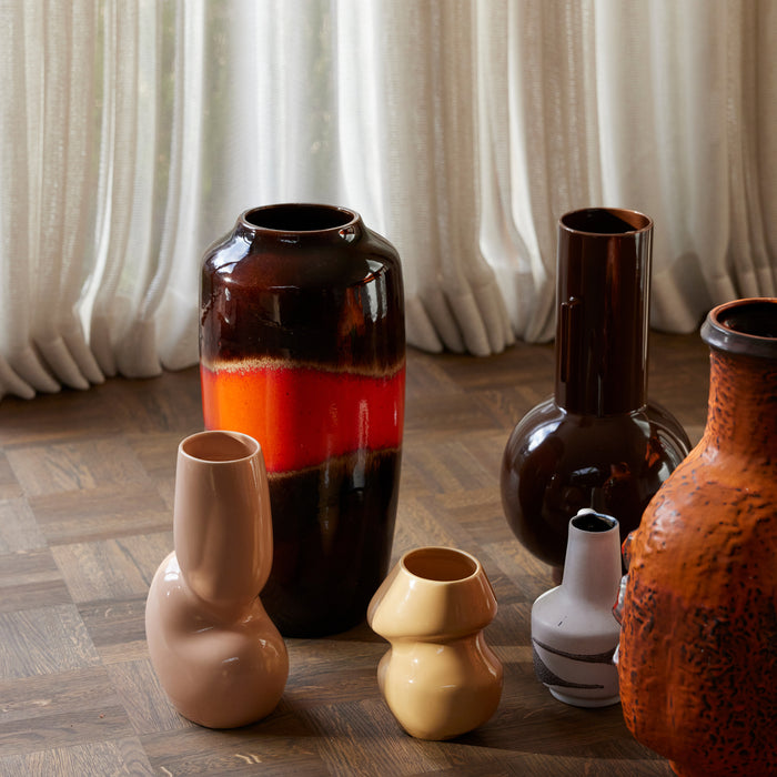 HKliving Ceramic Vaas - Maat L - Espresso
