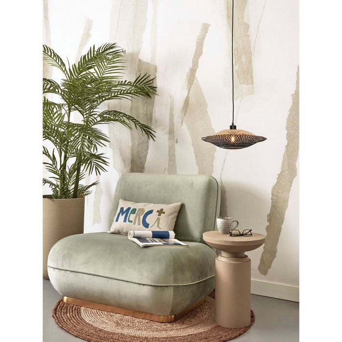 GOOD&MOJO Kalimantan Hanglamp Plat - Ø44cm - Zwart