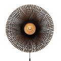 GOOD&MOJO Kalimantan Wandlamp Rond - Ø87cm - Zwart / Bamboe