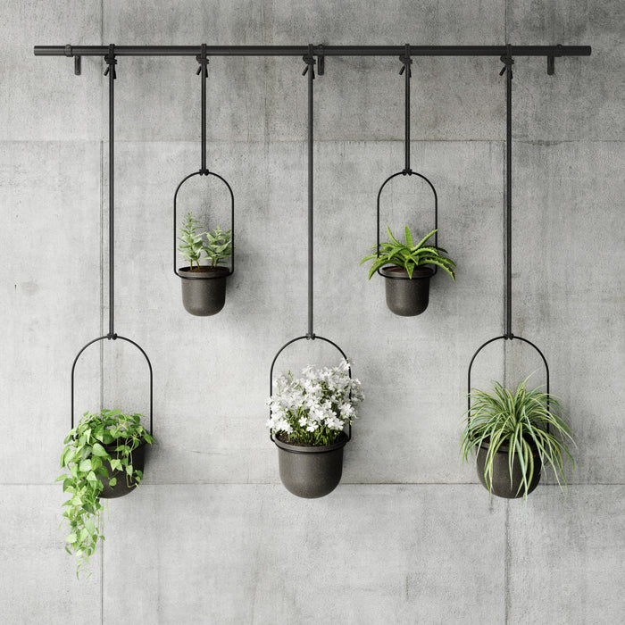 Umbra Triflora Hangende Bloempotten - Set van 5 - Zwart