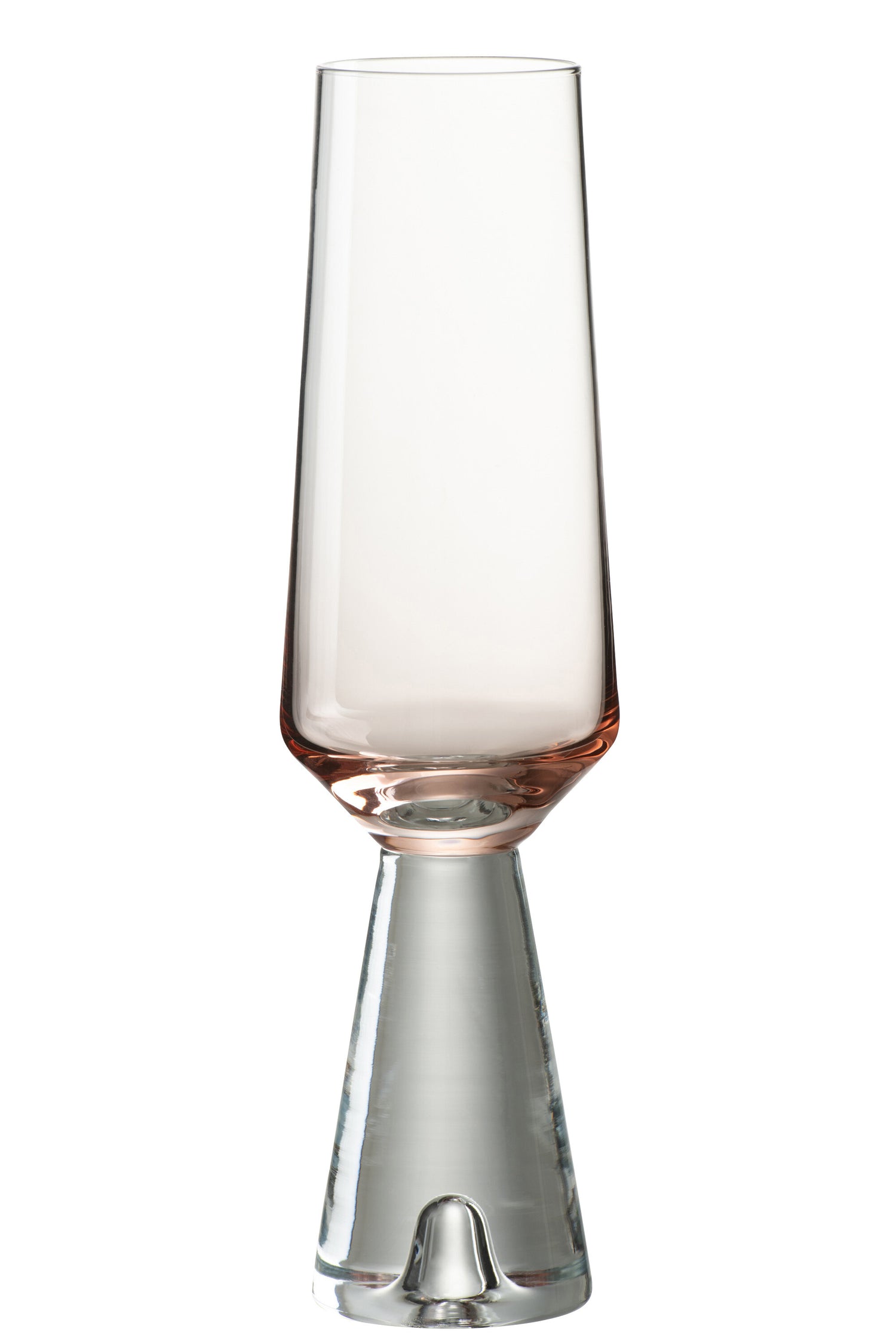 J-Line glas champagne Walker - glas - transparant|oranje - 4 stuks