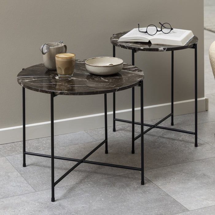 by fonQ Dainty Bijzettafel Ø 52 cm - Bruin