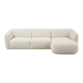 by fonQ Soft Hoekbank met Chaise Longue Rechts - Bouclé - Crème