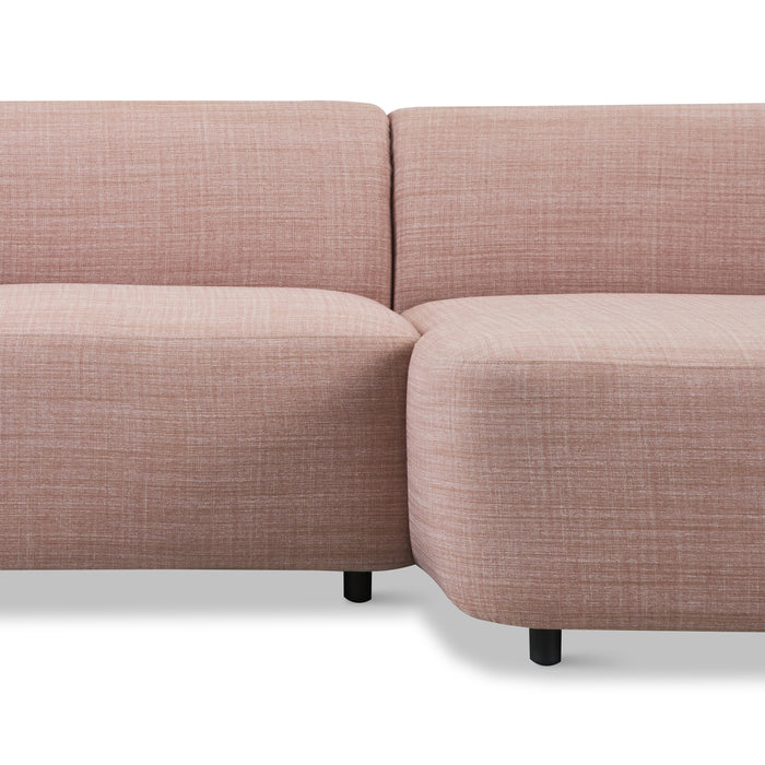 by fonQ Oblique Hoekbank met Chaise Longue Bank Rechts - Blush Pink