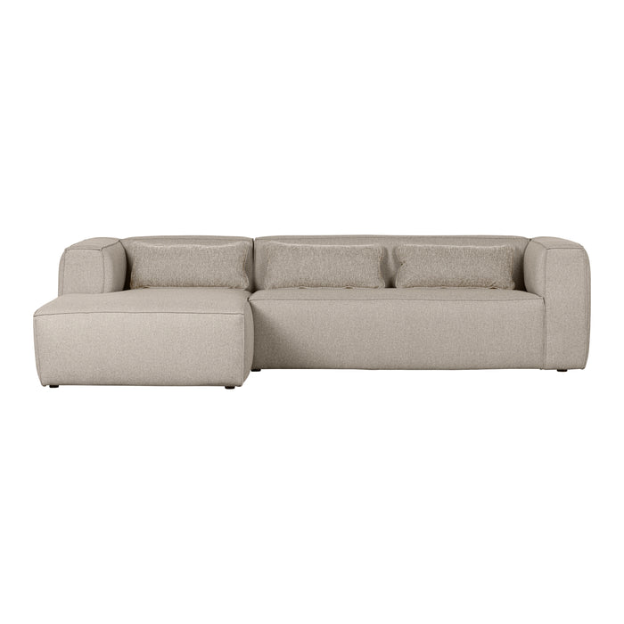 WOOOD Bean Hoekbank met Chaise Longue Links - Melange - Beige