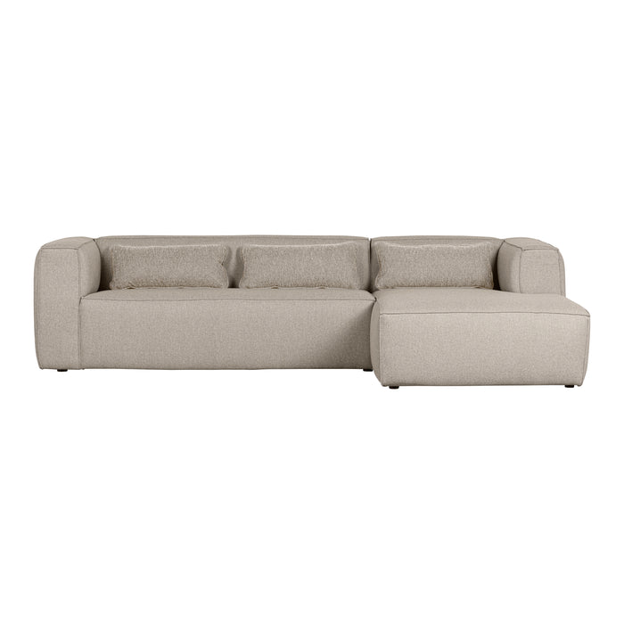 WOOOD Bean Hoekbank met Chaise Longue Rechts - Melange - Beige