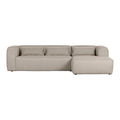 WOOOD Bean Hoekbank met Chaise Longue Rechts - Melange - Beige