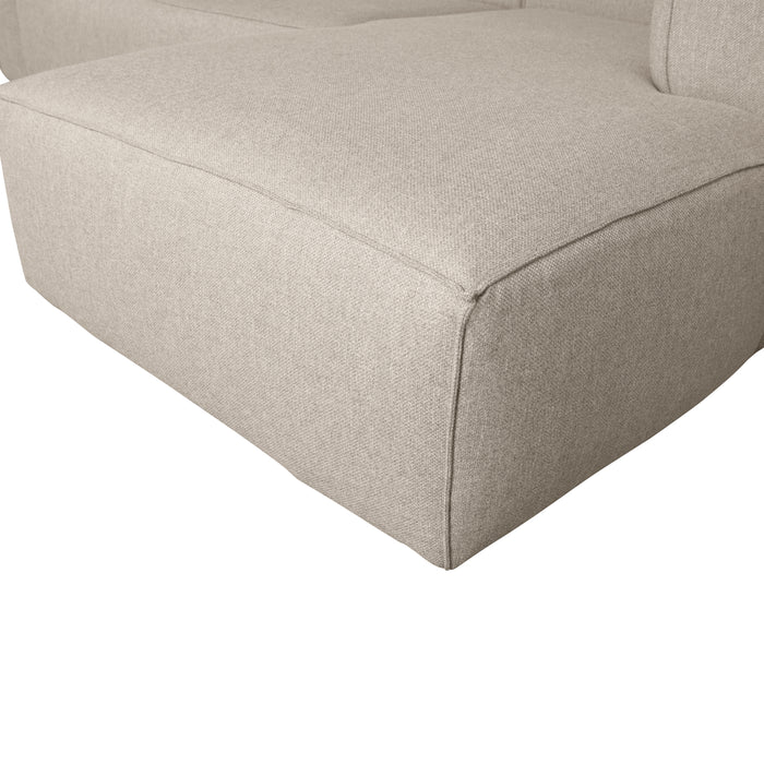 WOOOD Bean Hoekbank met Chaise Longue Rechts - Melange - Beige
