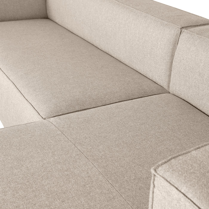 WOOOD Bean Hoekbank met Chaise Longue Rechts - Melange - Beige