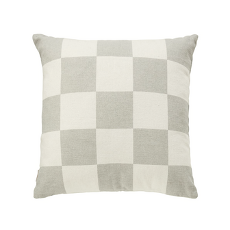 by fonQ Check Sierkussen 50 x 50 cm - Grijs