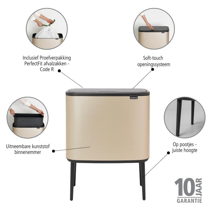 Brabantia Bo Touch Bin Afvalemmer 36 Liter