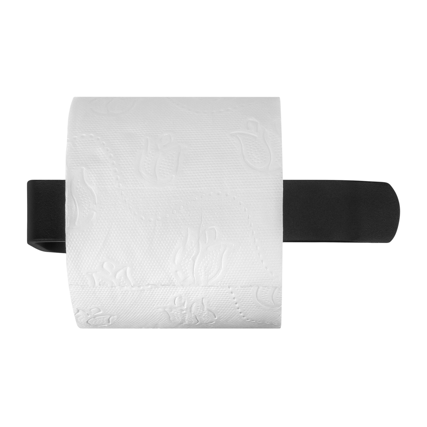 QUVIO Toiletrolhouder - Metaal - Zwart