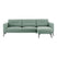 by fonQ Lewis Hoekbank met Chaise Longue Rechts - Scandi Green